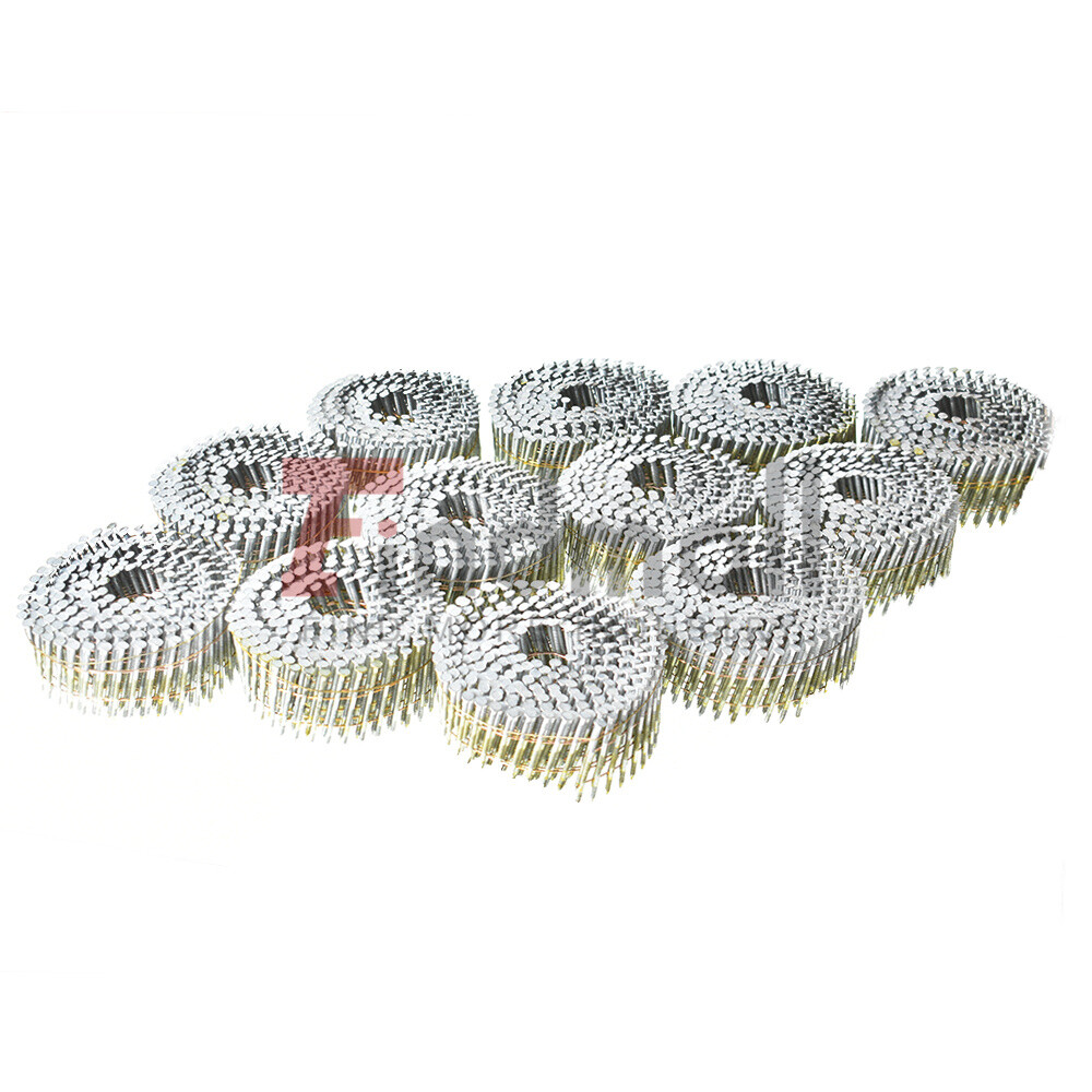 3600Pcs 15 Degree Siding Nails 1-1/2” x .092” Collated Wire Coil Full Round Head