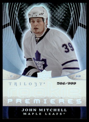 2008-09 Upper Deck Trilogy John Mitchell Rookie Toronto Maple Leafs #106