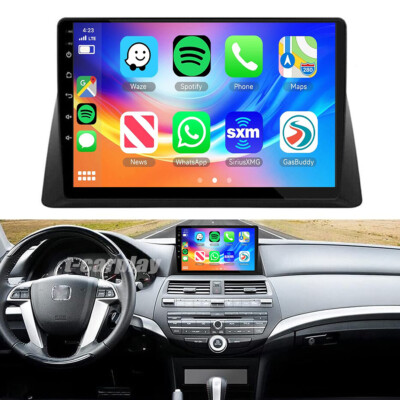 Radio Stereo Navigation Carplay For Honda Accord 2008-2012 + AHD Backup Camera
