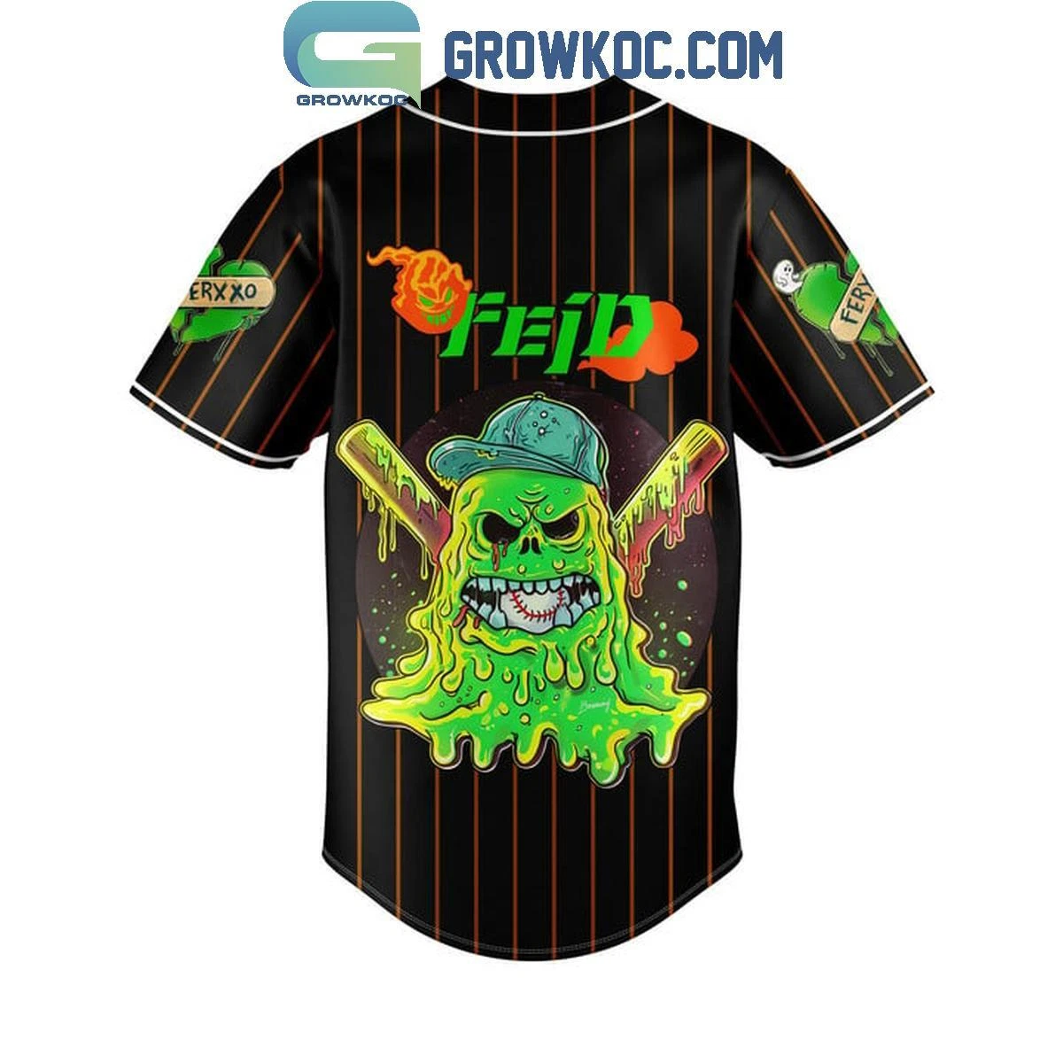 Feid Ferxxo Calipsis Slimer Monster Personalized Baseball Shirt