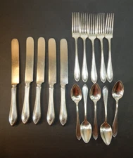 15pcs Community Silver Plate Sheraton 1910-1942 Silverware Flatware Mix Lot VGC