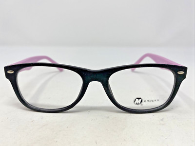 Modern EQUAL BLACK/PINK 50-19-140 Plastic Full Rim Eyeglasses Frame AS66