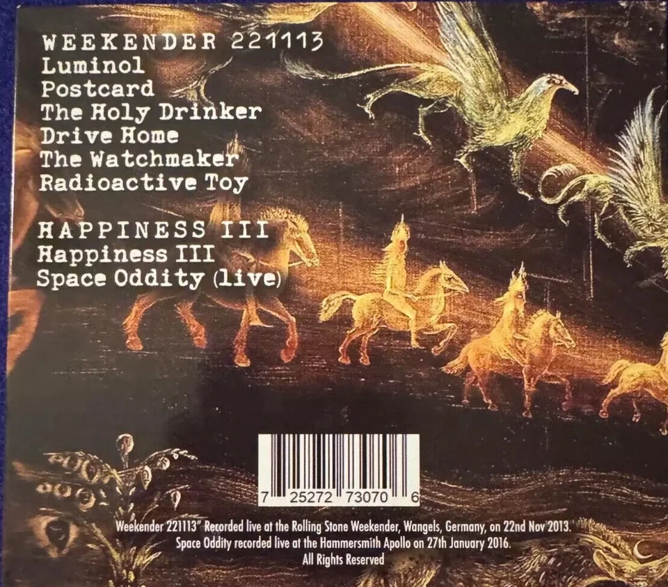 STEVEN WILSON – ANOTHER WEEKENDER + HAPPINESS ⚡ Digipack (Rare Live Edition) - Image 2 of 2