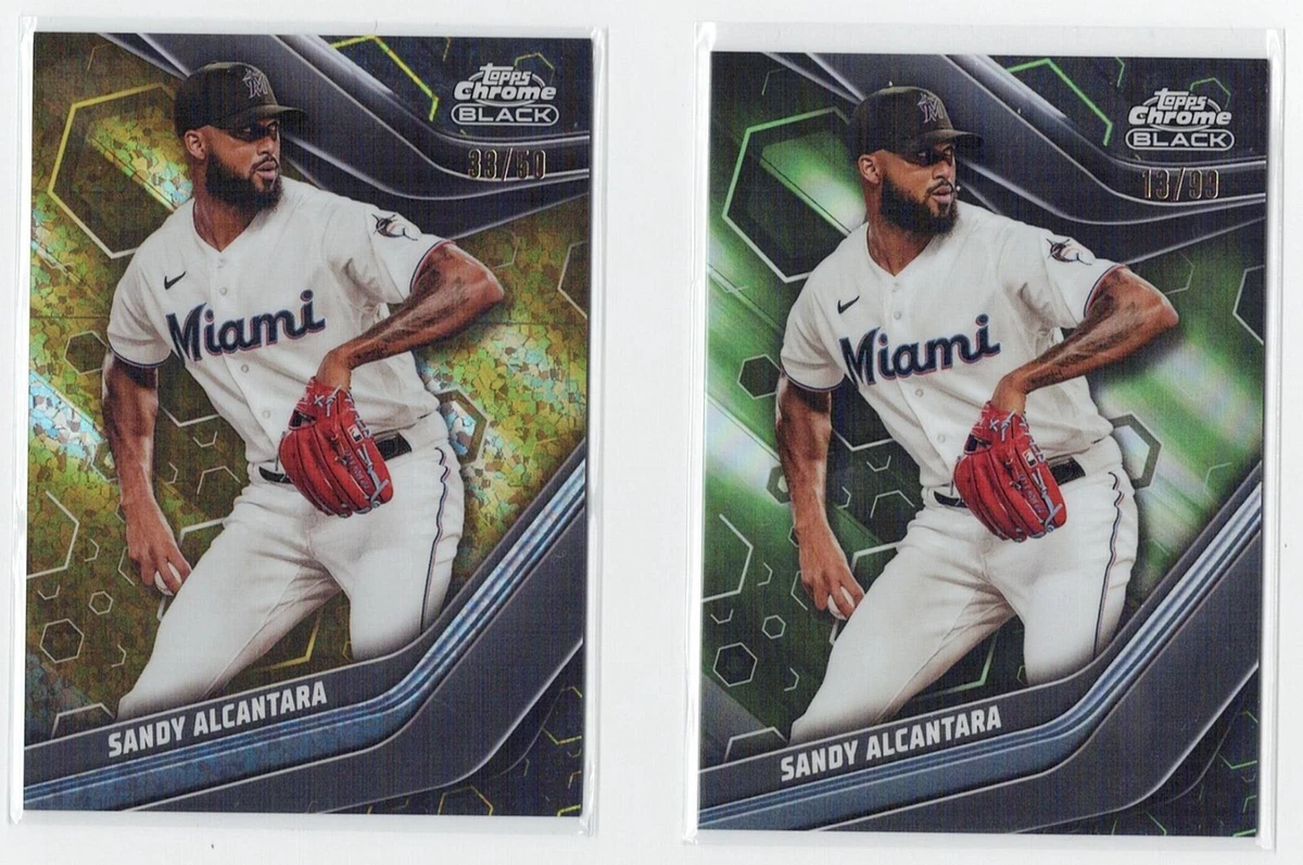 サイモンアルカンタラ Sandy Alcantara 2023 Topps Chrome Black #46 Gold Mini-Diamond