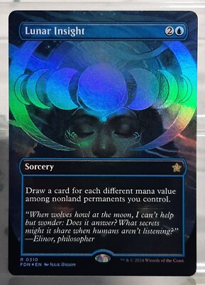 Magic - Lunar Insight - Rare/Foil/Full Art/Hexerei - Magic: Foundation - EN/NM