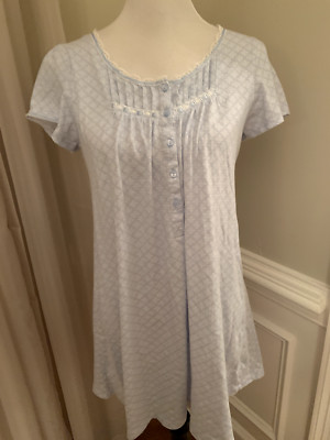 Adonna nightgown small s gown cotton blend knit smocking