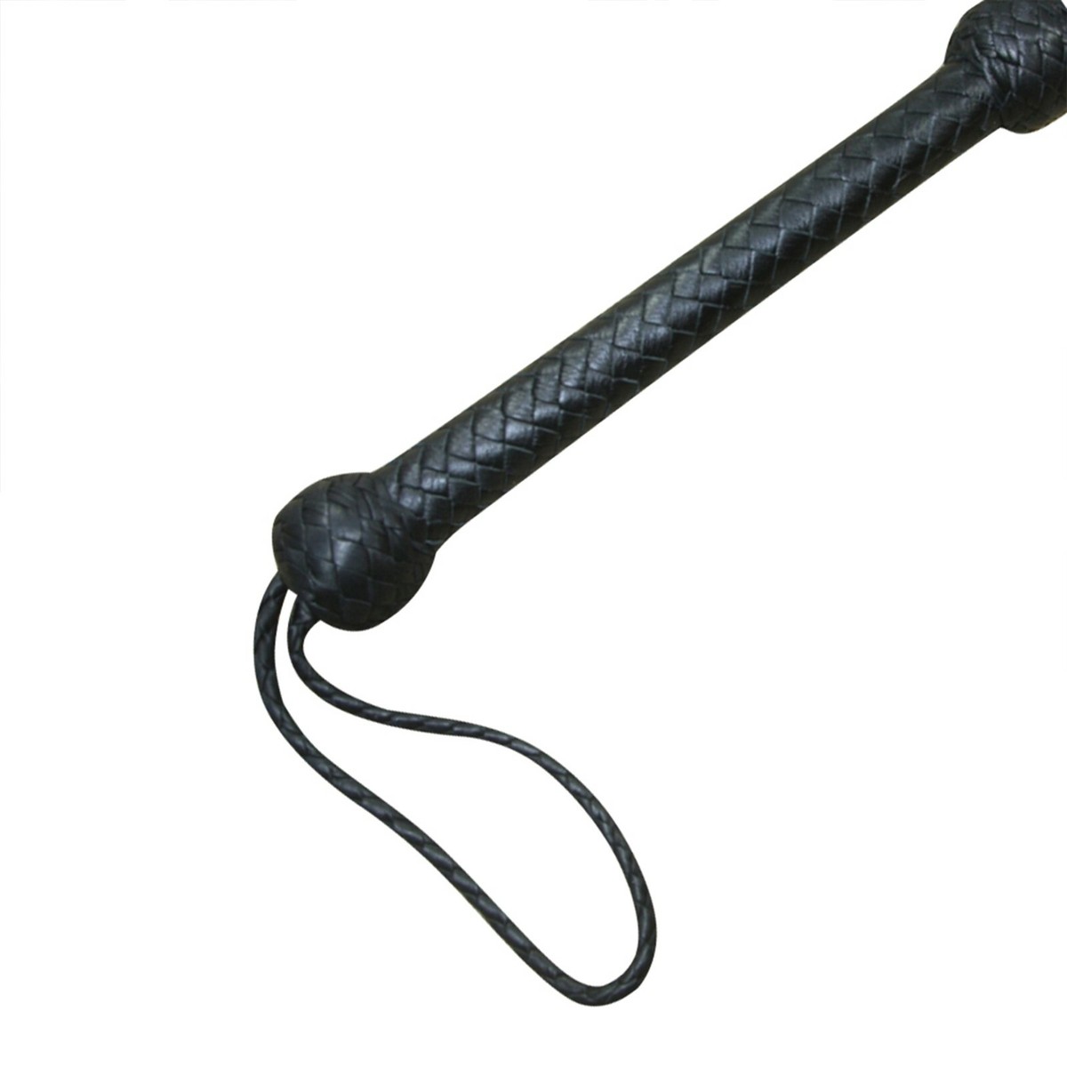 Leather Fobia 6 Ft Cowhide Bull Whip – 12 Plait, Rope Core, Black/Red – Equestrian