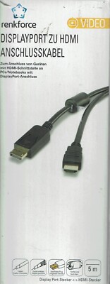 Renkforce DisplayPort /HDMI Adapterkabel DisplayPort Stecker, HDMI-A Stecker A36