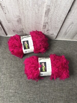 Lot of 2 Skeins Lash Max Power Pink Premier Yarn 3 oz 37 Yards Lot # 1818
