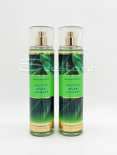 Bath  Body Works Waikiki Beach Coconut Fine Fragrance Body Mist 8 oz Set of 2