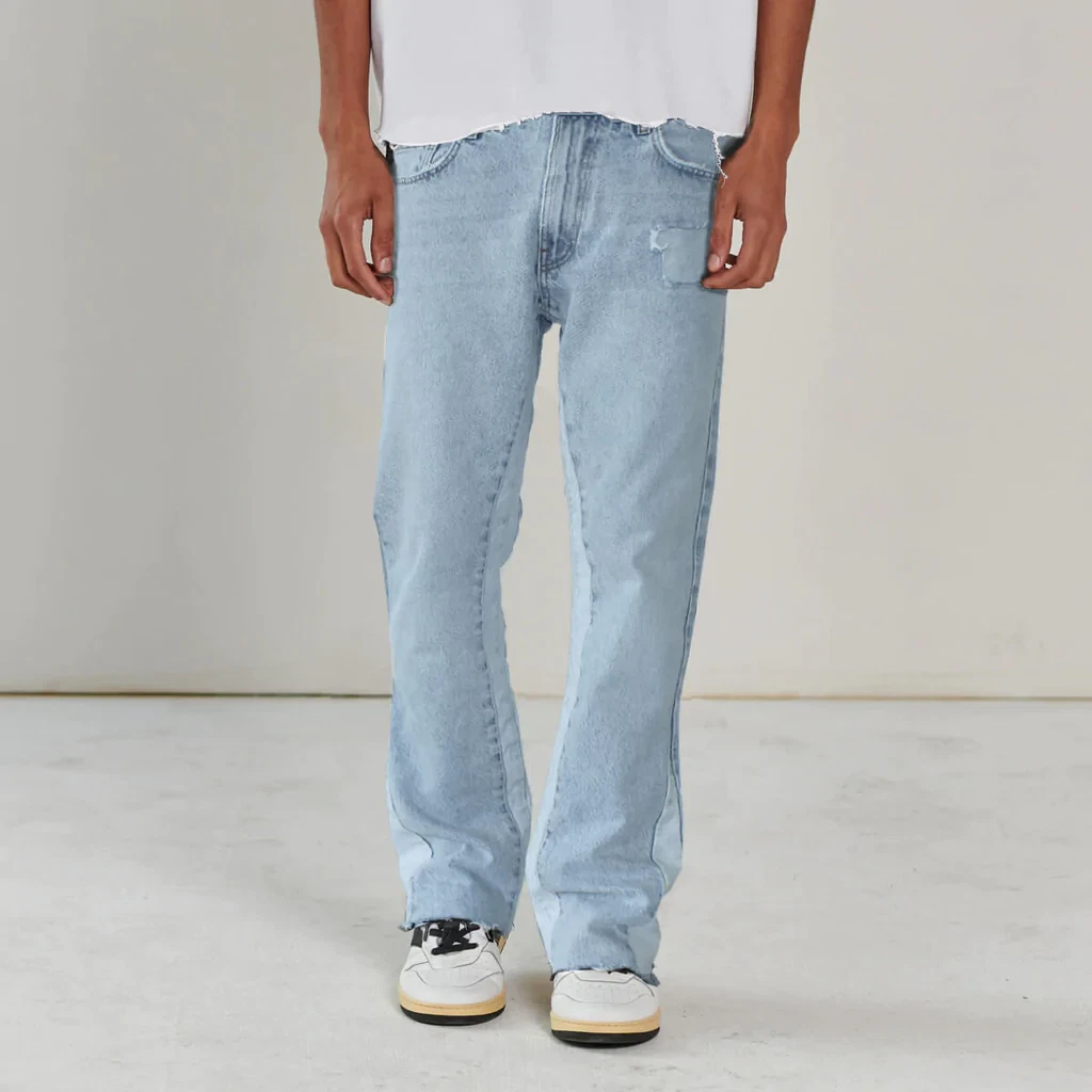 Ask Yurself Light blur flare denim jeans size S | eBay