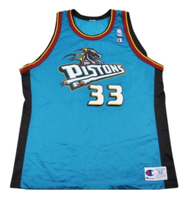 Vintage Detroit Pistons Champion Grant Hill NBA Basketball Jersey