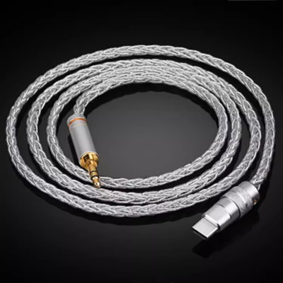 HIFI pure silver Type-C To 2.5mm 3.5mm 4.4mm Audio CableTo 3.5mm AUX Audio Cable