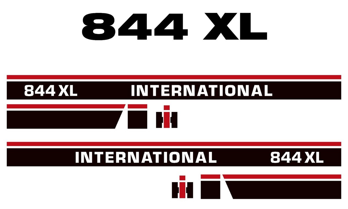 International 844 XL Tractor Aftermarket decal aufkleber adesivo