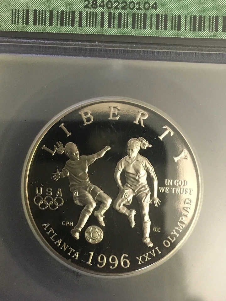 1996 S 50C Atlanta Olympic Soccer Proof Half Dollar ICG PR70 PF70 DCAM - Image 2 of 4
