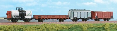 Set Di 4 Carri Merci FS ACME 45120 Scala HO 1:87 – F, Cinzano, Vino E Carico Motore – Epoca III
