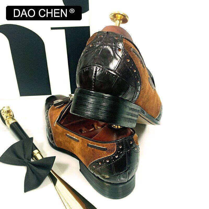 SAOLA Scarpe eleganti uomo casual a punta nappa ballerine scarpe uomo taglia grande 38 47