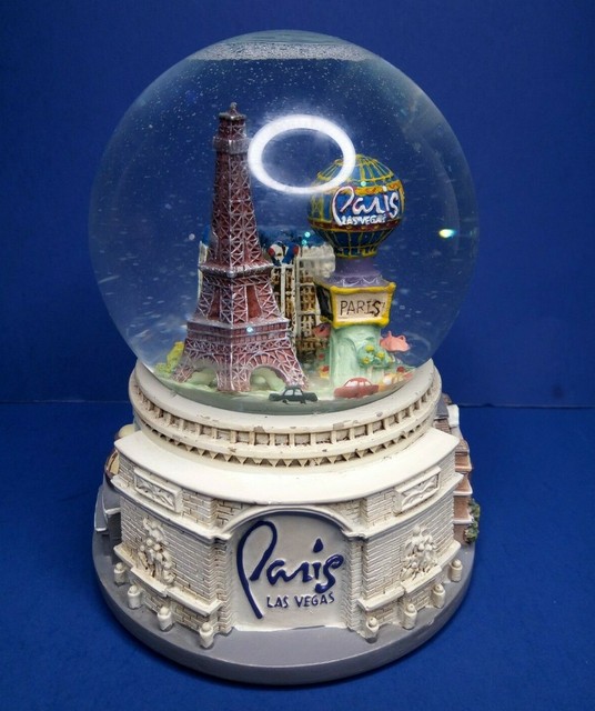 Paris Las Vegas Hotel Musical Snow Globe Sankyo eBay