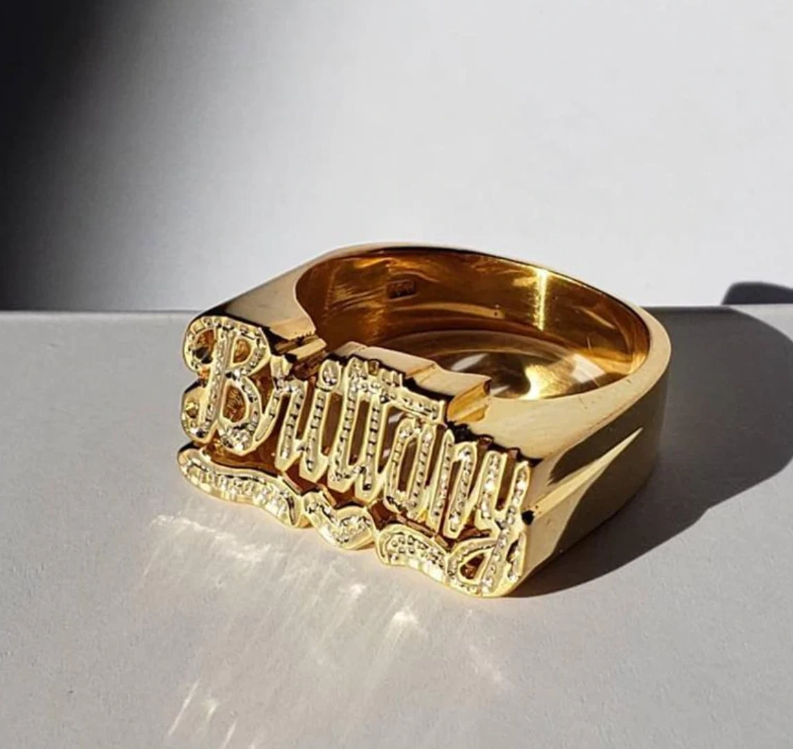 Custom made deals rings with names