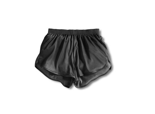 Men's Black Nylon Running Track Shorts 