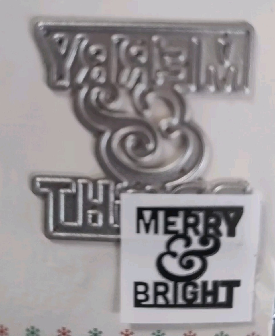 Simply Creative Sentiment MERRY & BRIGHT Cutting Die