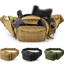 Tactical Gun Pistol Pouch Waist Pack Bag Fanny Pack Concealed Carry Gun Holster