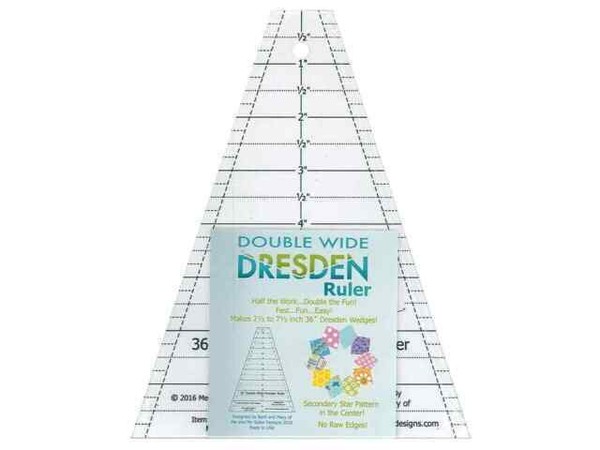 Double Wide Dresden Template Ruler by Me &amp; My Sister Designs 36 Degree ...