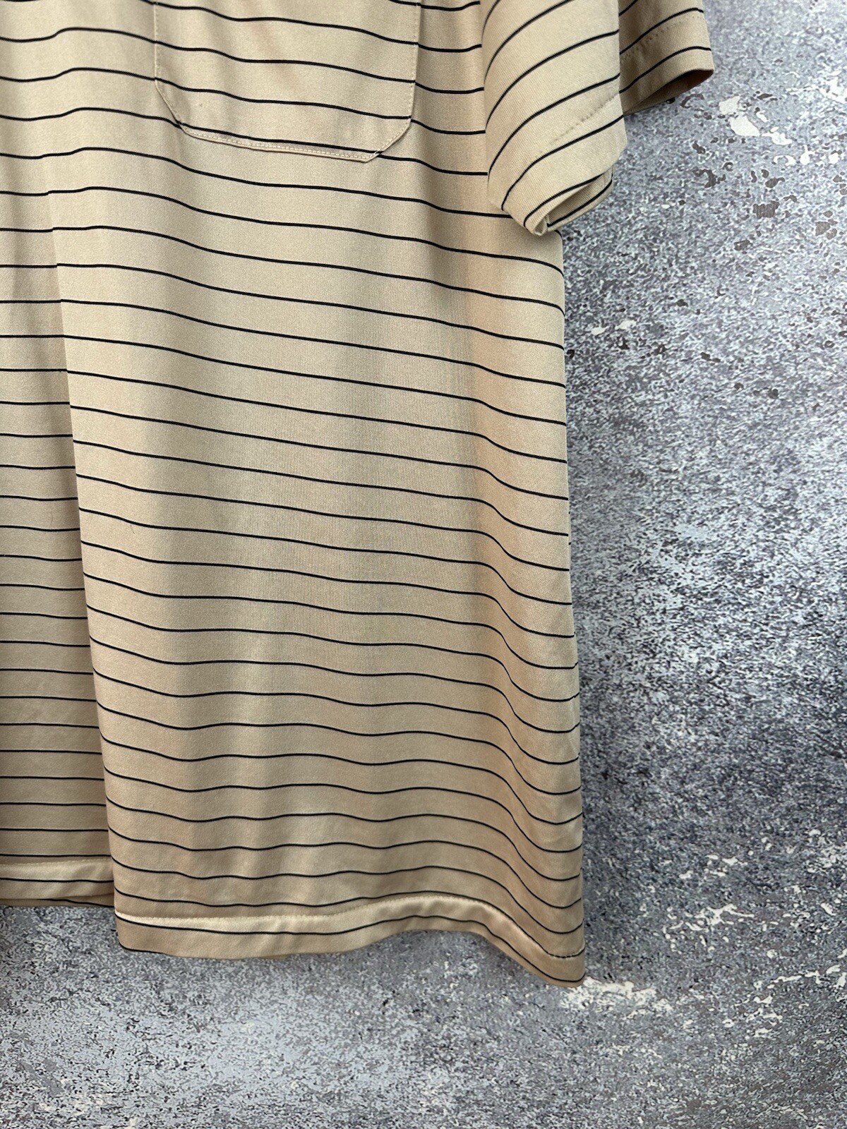 POLO UOMO YVES SAINT LAURENT YSL A RIGHE BEIGE TAGLIA L XL