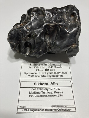 Large Sikhote Alin Meteorite 1,178 Grams | eBay
