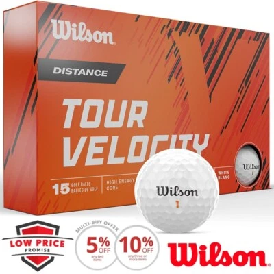 WILSON 2024 TOUR GESCHWINDIGKEIT DISTANZ GOLFBÄLLE / 15 BALLPACK / MEHRFACHKAUFANGEBOTE