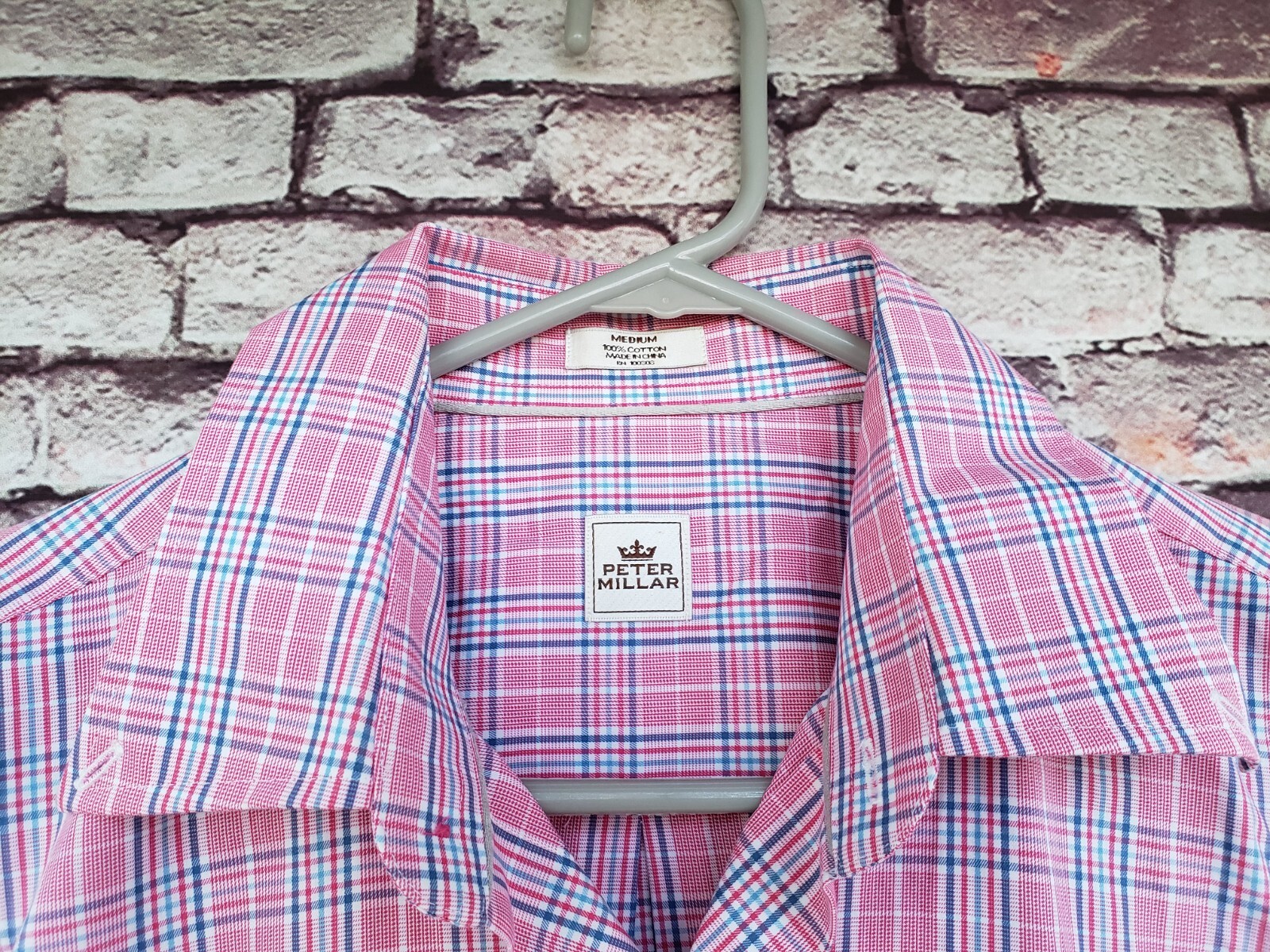 🔥 Peter Millar Pink Button Down Collared Shirt M… - image 3