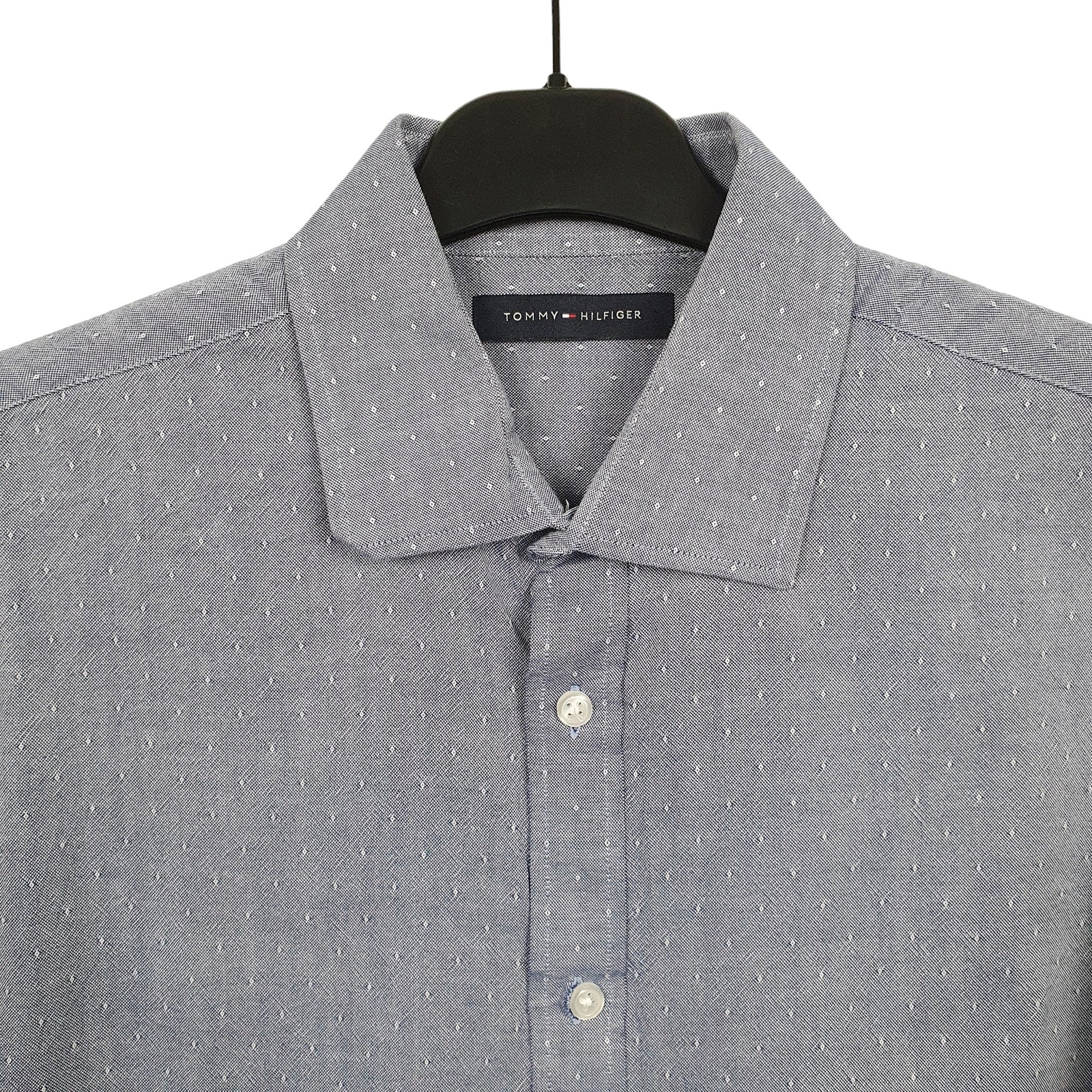 TOMMY HILFIGER Blue Shirt Long Sleeve Casual Mens S image 2