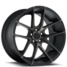 NICHE M130 TARGA BLACK MACHINE WHEELS 19X8.5 (SET OF 4) + CAPS BRAND NEW!!!