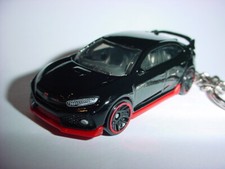 Hot 3d Black Honda Civic Type R Custom Keychain Keyring Key Dohc Vtec Hot Wheels