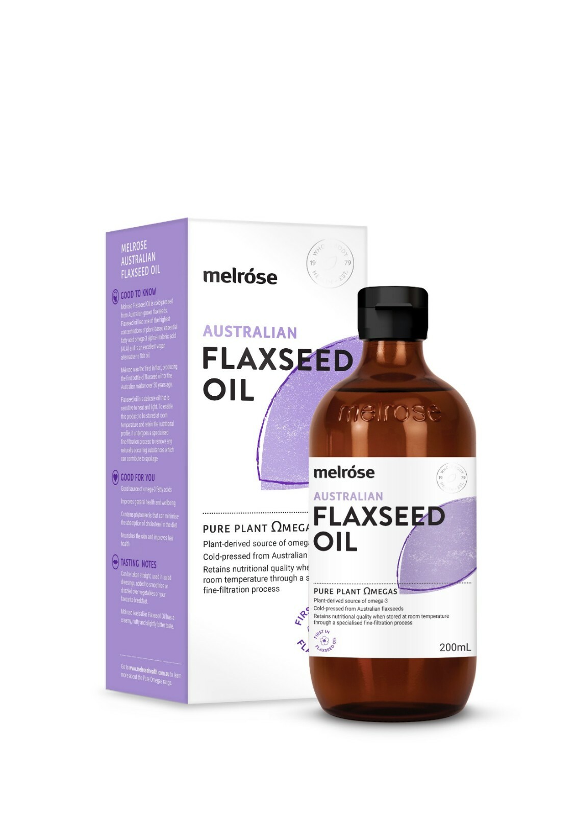 MELROSE AUSTRALIAN FLAXSEED OIL PURE PLANT OMEGA 3 VEGAN LINSEED OIL
