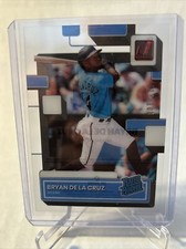 Bryan De La Cruz 2022 Chronicles Clearly Donruss Rated Rookie Red Foil #013/100