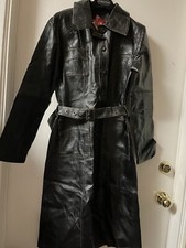 Jennyfer J Faux Leather Hippie Ranger Duster Long Coat M Nwt