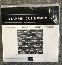 Stampin' Cut  Emboss Brick  Mortar 3D Embossing Folder 6x6