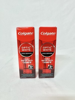 2 Colgate Optic White Pro Series Stain Prevention Hydrogen Peroxide Toothpaste