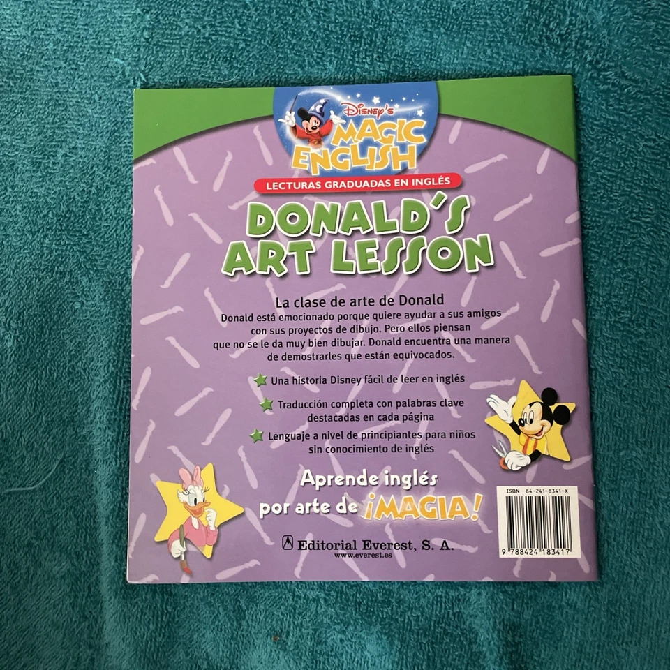Disneys Donald’s Art Lesson Nivel 1 Paperback Book Kids, P11 - Image 2 of 2