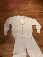 NWT Anrabess 2 Piece Lounge Set Small  Cream Color