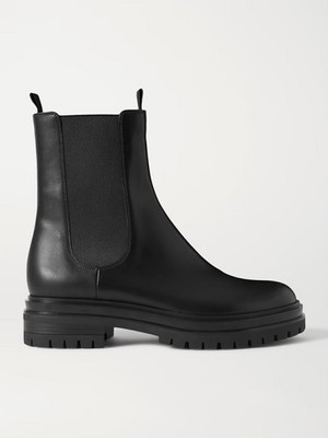 Gianvito Rossi Chester Leather Chelsea Boots Size 36 Black 