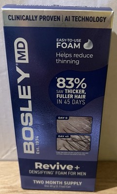 Bosley MD Revive + Densifying Foam For Men 2.11 Oz - Two Month Supply - Can