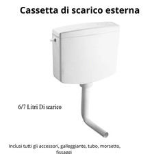 Oli Cassetta wc esterna scarico bagno con galleggiante acqua litri 6 7  ivory 