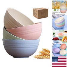 Dishwasher Safe Bamboo Kids Bowls - 4 Pack 5.9 Inch Unbreakable Dining Solution