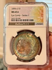 Monster Toned Morgan Silver Dollar 1898 O MS 65 Dual Sided Bullseye (Video Pend)