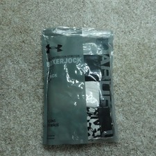 Under Armour Underwear Boys Medium Youth Black White Boxer Briefs Stretch 3 Pair