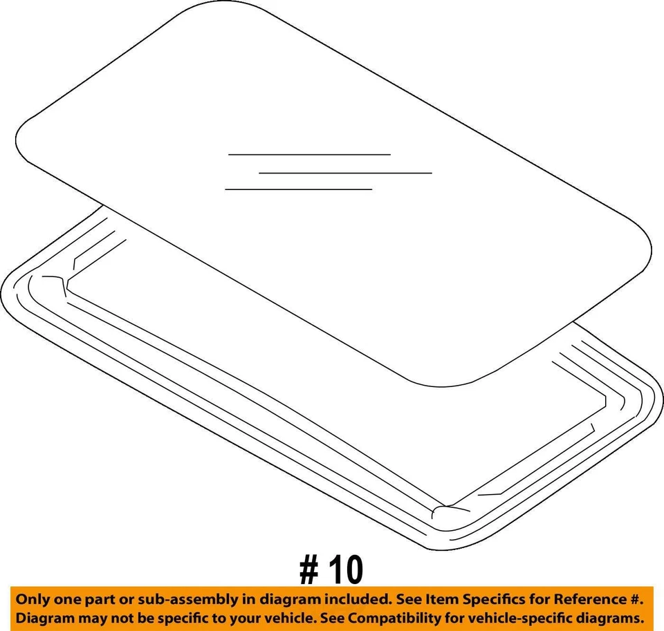 Subaru Impreza 2010-2014 techo corredizo ventana vidrio OEM Foto 4 de 4