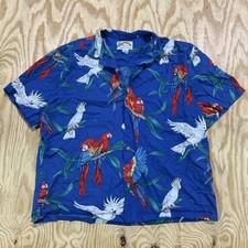 Vintage 90s Made In Hawaii Hawaiian Shirt Large Missing Buttons 