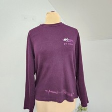 Moschino Sweatshirt Womens Purple 3D Eyes Moschino Jeans by Night Graphic Large